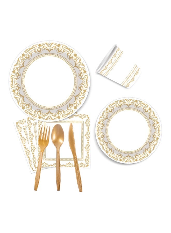 عالم البالونات طقم أدوات مائدة للحفلات مكون من 80 قطعة، طقم أدوات مائدة للاستخدام مرة واحدة يتضمن أطباقًا وأكوابًا وقشات ومناديل وملاعق وشوك وسكاكين، مناسب لحفلات العائلة والمناسبات المختلفة (مستلزمات حفلات أعياد الميلاد لـ 10 ضيوف). - Image 3